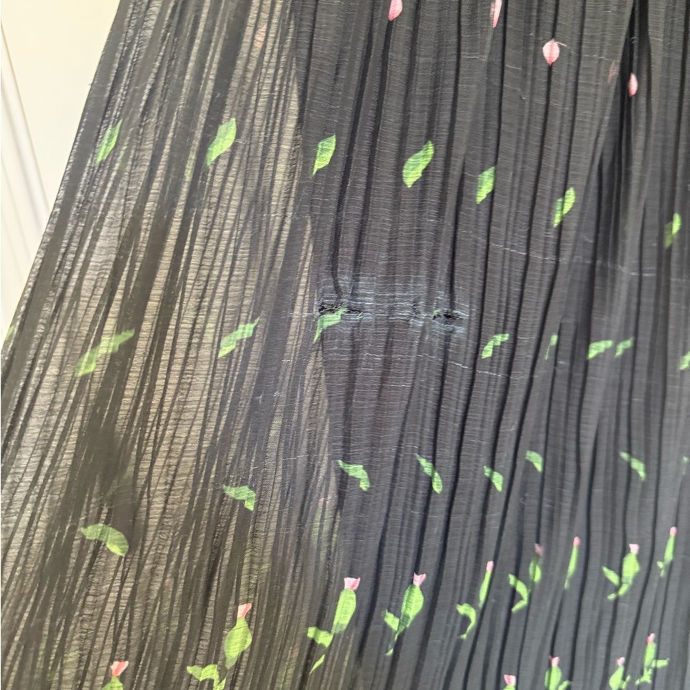 Black Floral Maxi Dress with Spaghetti Straps - Picture 5 of 12